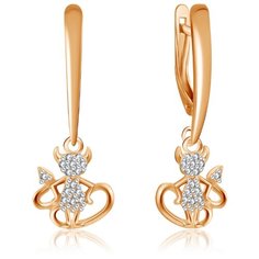 Бронницкий Ювелир Серьги из красного золота Ф7157-02-6811