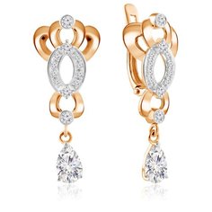 Бронницкий Ювелир Серьги из красного золота Д0268-8-6024001