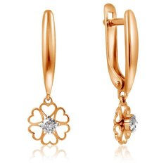 Бронницкий Ювелир Серьги из красного золота С132-4715-Л4