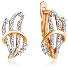 Бронницкий Ювелир Серьги из красного золота Ф7157-2-6404