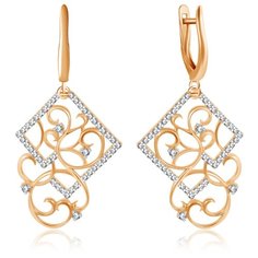 Бронницкий Ювелир Серьги из красного золота Ф7157-2-4460