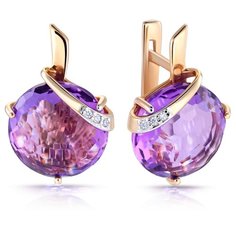 Бронницкий Ювелир Серьги из красного золота 021403АКц