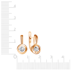 Бронницкий Ювелир Серьги из красного золота RD16119640000