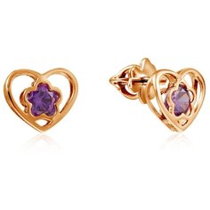 Бронницкий Ювелир Серьги из красного золота 1000179056