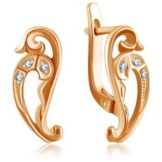 Бронницкий Ювелир Серьги из красного золота 26611398000