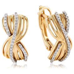 Бронницкий Ювелир Серьги из желтого золота юпE-2063HT