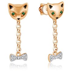 Бронницкий Ювелир Серьги из красного золота СГ-26/23368.1ФБ.000