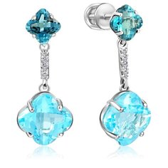 Бронницкий Ювелир Серьги из белого золота D0001576306000