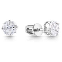 Бронницкий Ювелир Серьги из белого золота E1751A1D