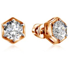 Бронницкий Ювелир Серьги из красного золота С132-4218Св