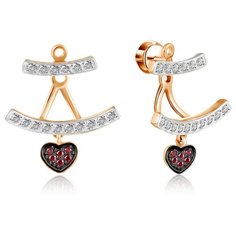 Бронницкий Ювелир Серьги из красного золота Д0268-8-020005