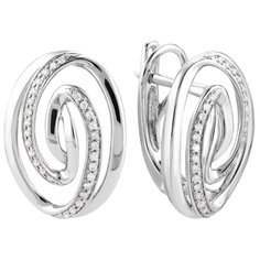 Бронницкий Ювелир Серьги из белого золота юпE-50677