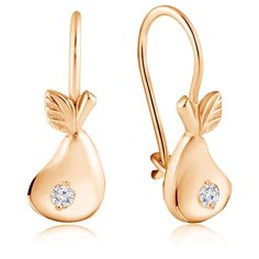 Бронницкий Ювелир Серьги из красного золота 2-823