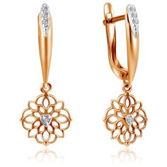 Бронницкий Ювелир Серьги из красного золота С132-4717-Л3