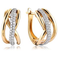 Бронницкий Ювелир Серьги из желтого золота ЛряDHE692