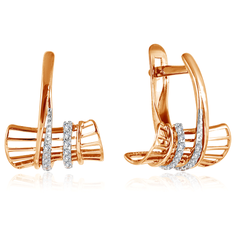 Бронницкий Ювелир Серьги из красного золота 2-4724