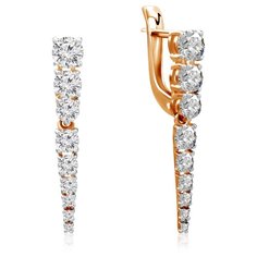 Бронницкий Ювелир Серьги из красного золота Д0268-027539