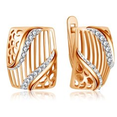 Бронницкий Ювелир Серьги из красного золота Ф7157-2-6251
