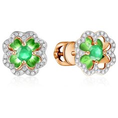 Бронницкий Ювелир Серьги из красного золота E01-D-E312141EMR-R17