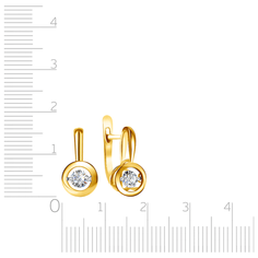 Бронницкий Ювелир Серьги из желтого золота RD56319004000