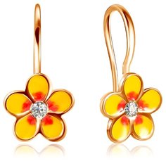 Бронницкий Ювелир Серьги из красного золота 940646к