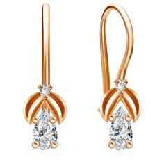 Бронницкий Ювелир Серьги из красного золота 16611351000