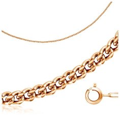 Бронницкий Ювелир Цепь из красного золота 110300101, 40 см, 1.53 г