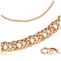 Бронницкий Ювелир Цепь из красного золота 110503701, 60 см, 10.7 г