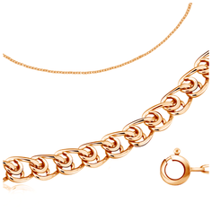 Бронницкий Ювелир Цепь из красного золота 110301901, 40 см, 2.08 г