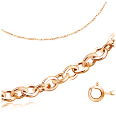 Бронницкий Ювелир Цепь из красного золота 110301413, 55 см, 2.03 г