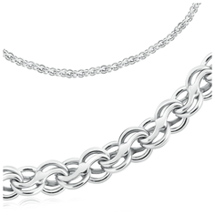 Бронницкий Ювелир Цепь из серебра 320707601, 50 см, 14.62 г