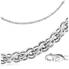 Бронницкий Ювелир Браслет из белого золота 620707601, 18 см, 6.96 г