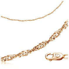 Бронницкий Ювелир Цепь из красного золота 110350227, 55 см, 3.79 г