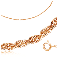 Бронницкий Ювелир Цепь из красного золота 110301200, 55 см, 4.62 г