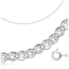 Бронницкий Ювелир Цепь из белого золота 610305001, 45 см, 2.23 г