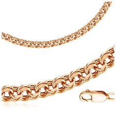 Бронницкий Ювелир Цепь из красного золота 10120G901, 65 см, 30.03 г