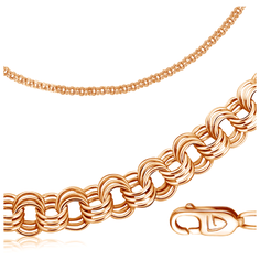 Бронницкий Ювелир Цепь из красного золота 120453000, 50 см, 13.62 г