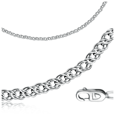 Бронницкий Ювелир Цепь из серебра 810900501, 55 см, 17.49 г