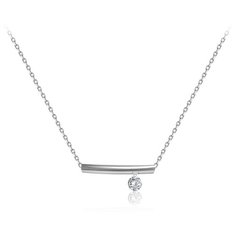 Бронницкий Ювелир Колье из белого золота 64319675, 47 см, 1.97 г