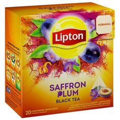 Чай черный Lipton Saffron plum в пирамидках, 20 шт.