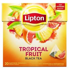 Чай черный Lipton Tropical Fruit в пирамидках, 20 шт.