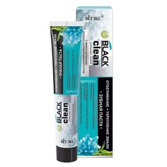 Зубная паста Витэкс Black clean отбеливание+укрепление эмали с микрочастицами черного активированного угля и минералами Мертвого моря, 85 г Viteks