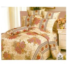 Постельное белье семейное СайлиД A-80, поплин бежевый