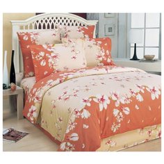 Постельное белье 1.5-спальное СайлиД A-64, поплин оранжевый