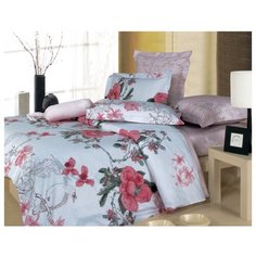 Постельное белье 1.5-спальное СайлиД B-50, сатин розовый