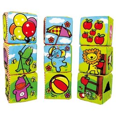 Кубики Biba Toys Мои друзья из джунглей JF123