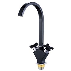 Смеситель для кухни (мойки) Gota Rocio G710973x двухрычажный черный