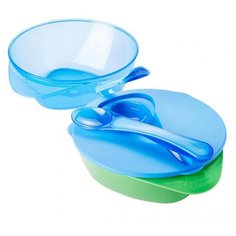 Комплект посуды Tommee Tippee Explora с крышкой и ложкой (44671841) голубой