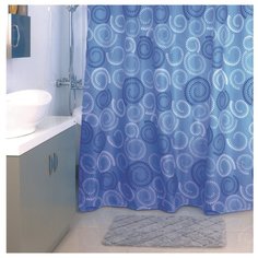 Штора для ванной Milardo 900P180M11 / 860P180M11 180x200 Ultramarine Dots