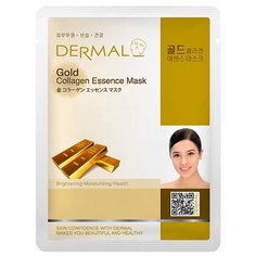 DERMAL Gold Collagen Essence Mask Тканевая маска с коллагеном и коллоидным золотом, 23 г